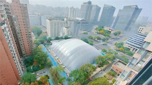 北京首例“基坑氣膜”在西城投用，防塵降噪超“硬核”！